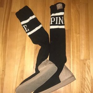 Victoria secret PINK tall sock boots